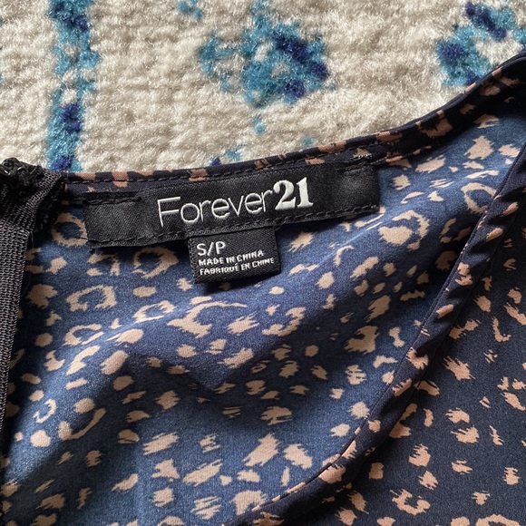 Forever 21 Navy and Tan Cheetah Print Romper - Picture 3 of 5